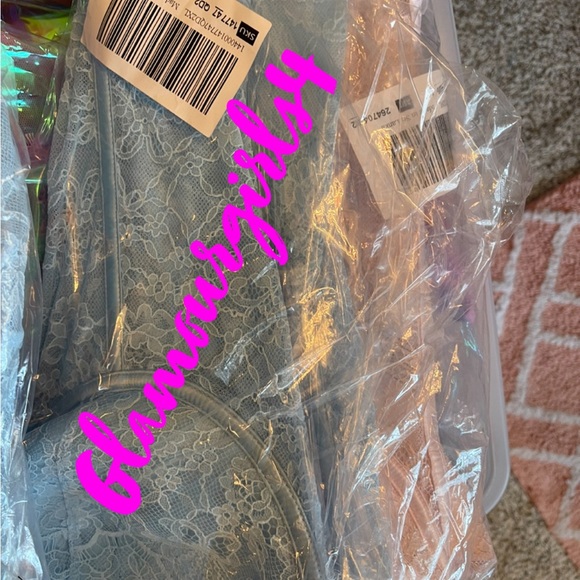 Victoria's Secret VERY SEXY Blue 
Floral Lace Corset Top NWT size Large - Picture 4 of 4